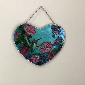 Stain glass window hanging